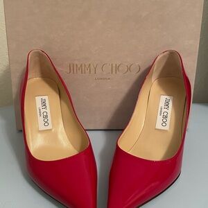 Jimmy Choo Red Patent Pumps